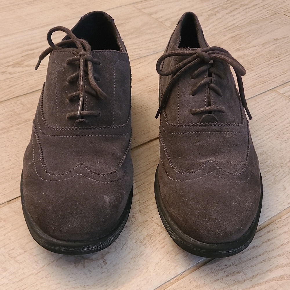 Men's Grey Suede Marc New York Oxford Shoes In EUC!